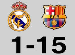 اكبر نتيجة في تاريخ الكلاسيكو 15-1 ويكيبيديا