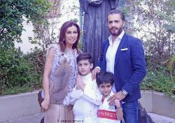 نادين الراسي ويكيبيديا، نادين الراسي وزوجها واولادها